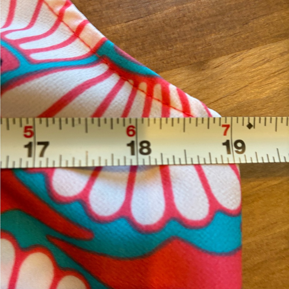 Crown & Ivy Pink and Teal Patterned Midi Dress - Picture 8 of 10